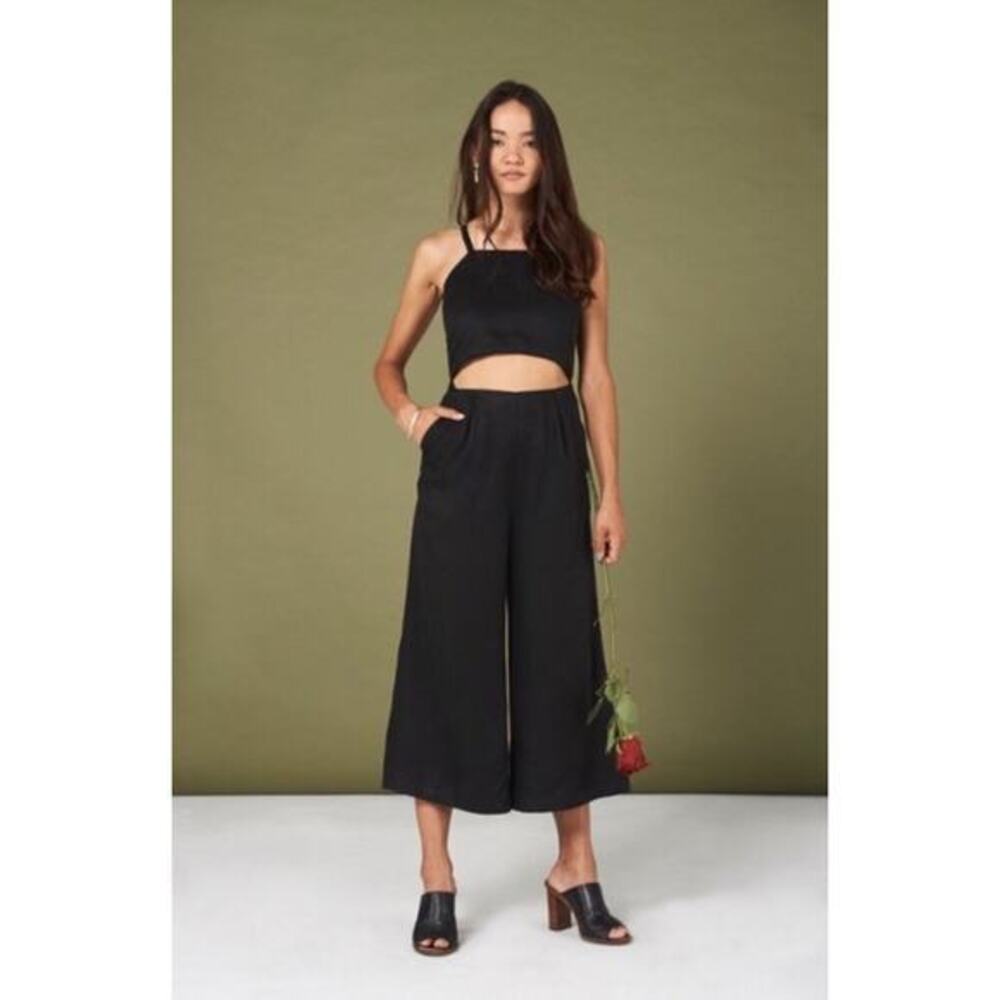 Whimsy + Row Augustine Jumpsuit‎ in Black Twill